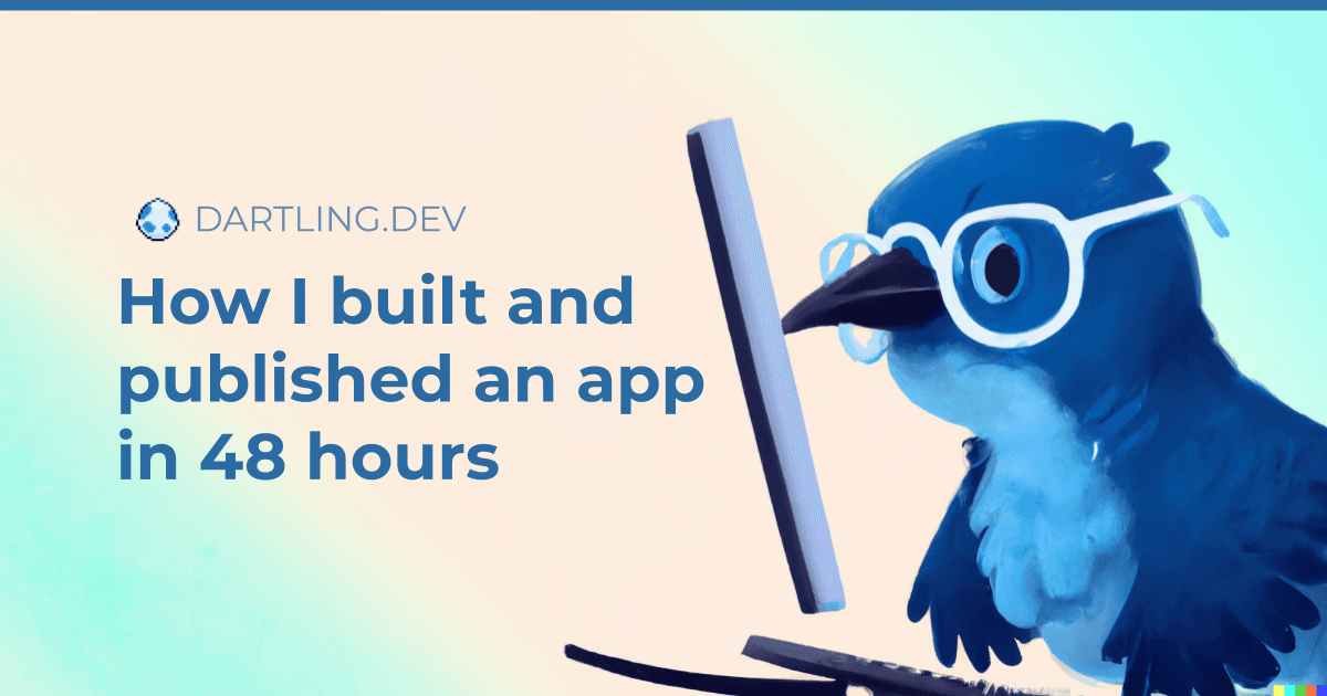 How I built and published a Flutter app in 48 hours