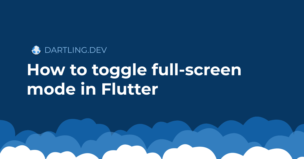Toggle full screen mode in Flutter by controlling the status and button bars